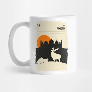 Pakistan Vintage Minimal Book Cover Markhor Travel Poster Mug